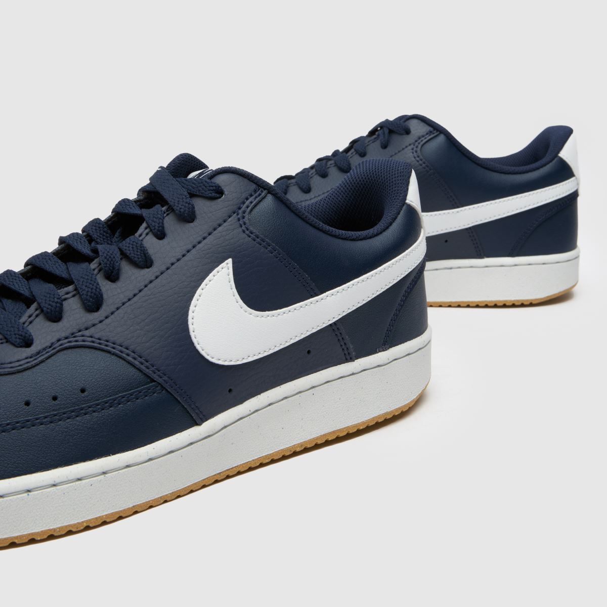 Nike Court Vision – Låga sneakers i marinblått och vitt