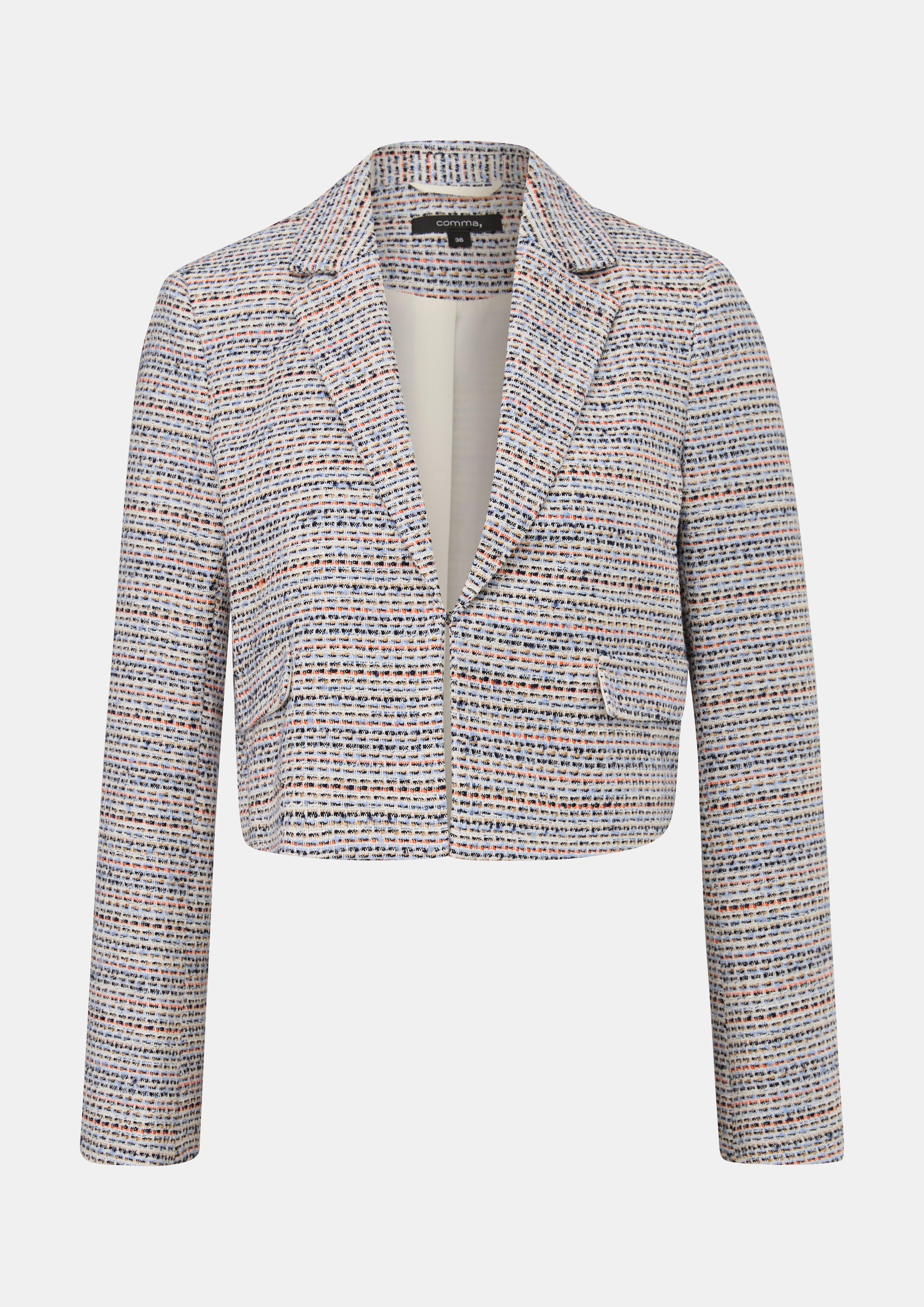 Blazer mit Strickmuster - hellbraun