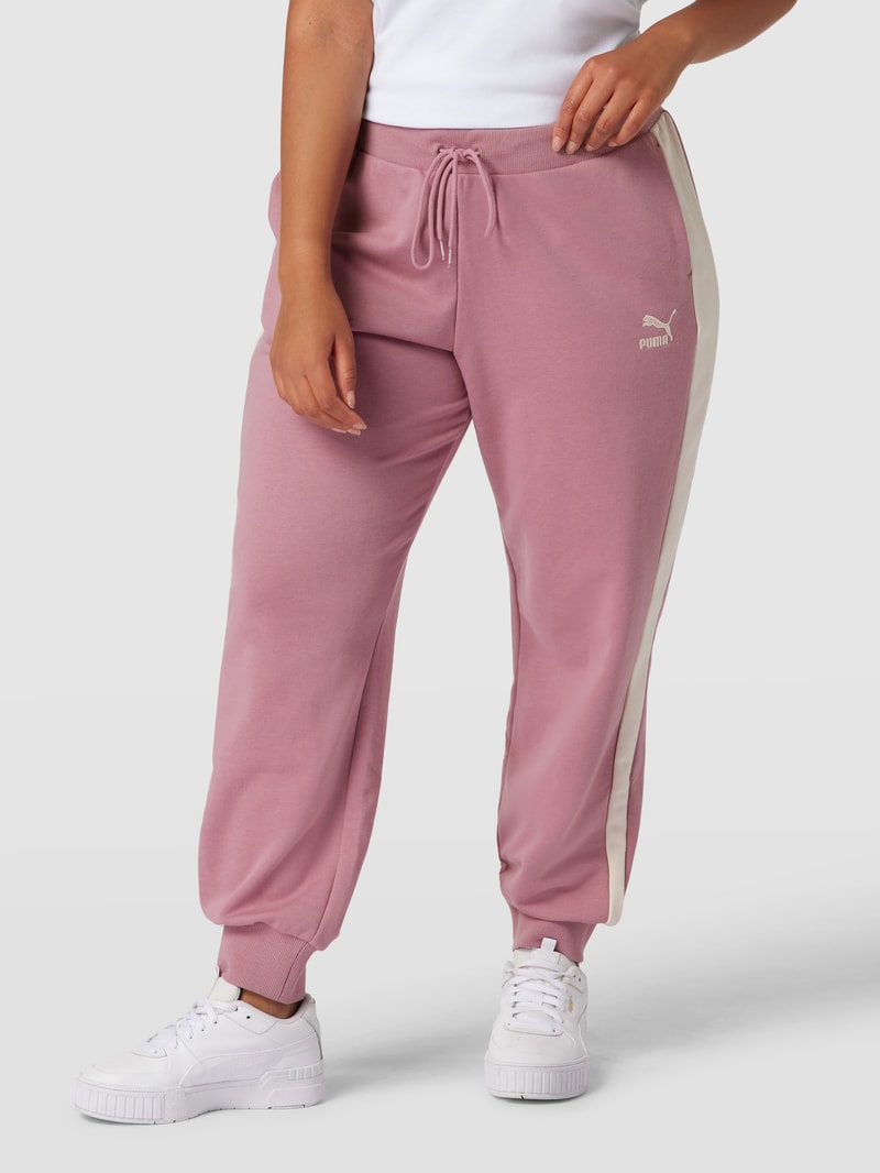 PLUS SIZE Sweatpants mit Label-Stitching in altrosa