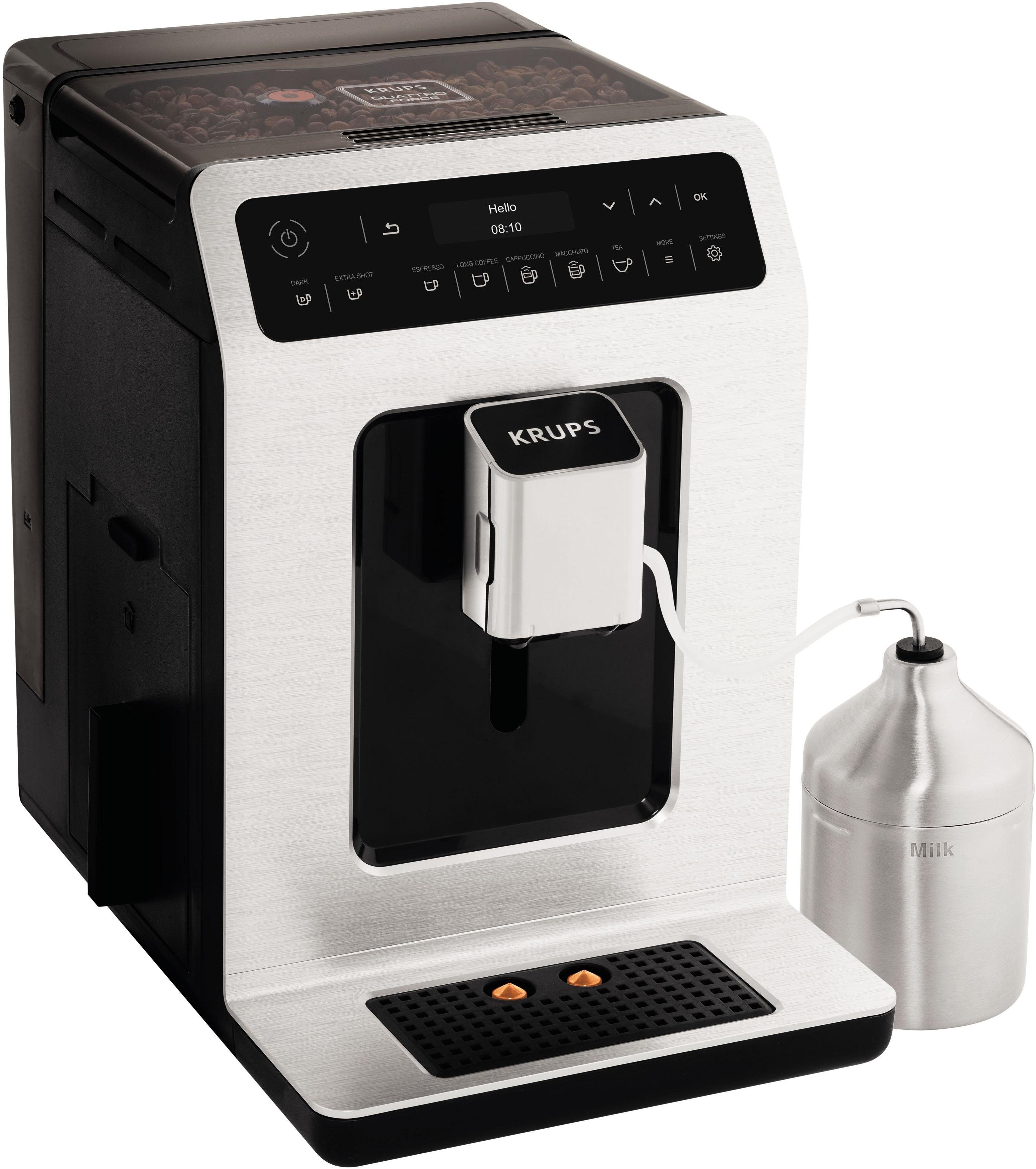 Krups Kaffeevollautomat EA891D Evidence, 12 Kaffee- und 3 Tee-Variationen, OLED-Display und Touchscreen
