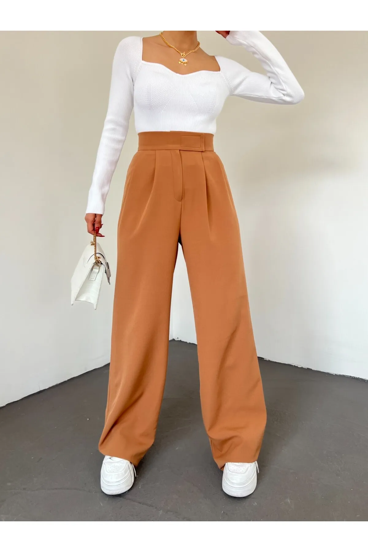 Modamorfo  Hose mit weitem Bein und Klettverschluss