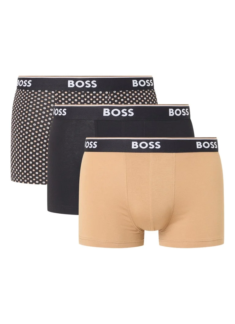 Boxerky HUGO BOSS s logom v páse, balenie 3 kusov