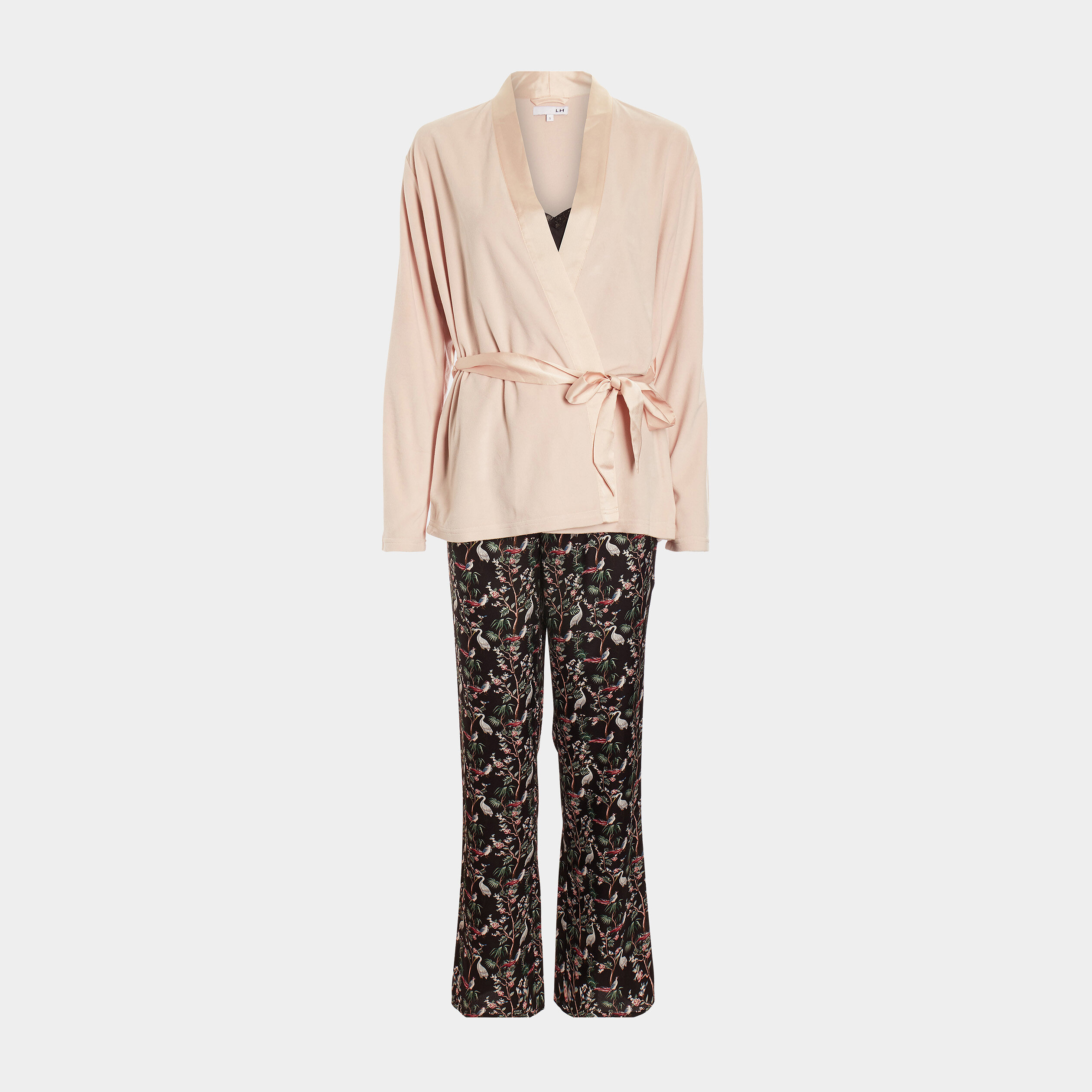 Ensemble pyjama 3 pièces noir femme | La Halle