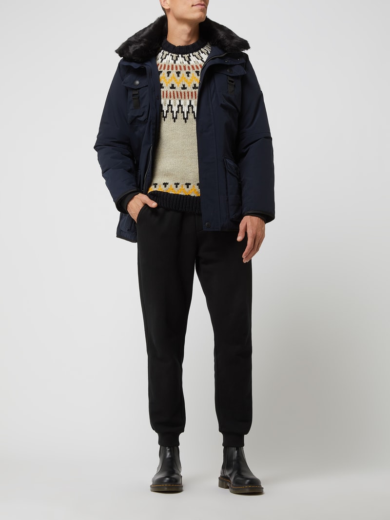 Leuchtkraft 870 Funktionsjacke mit abnehmbarer Kapuze in marineblau