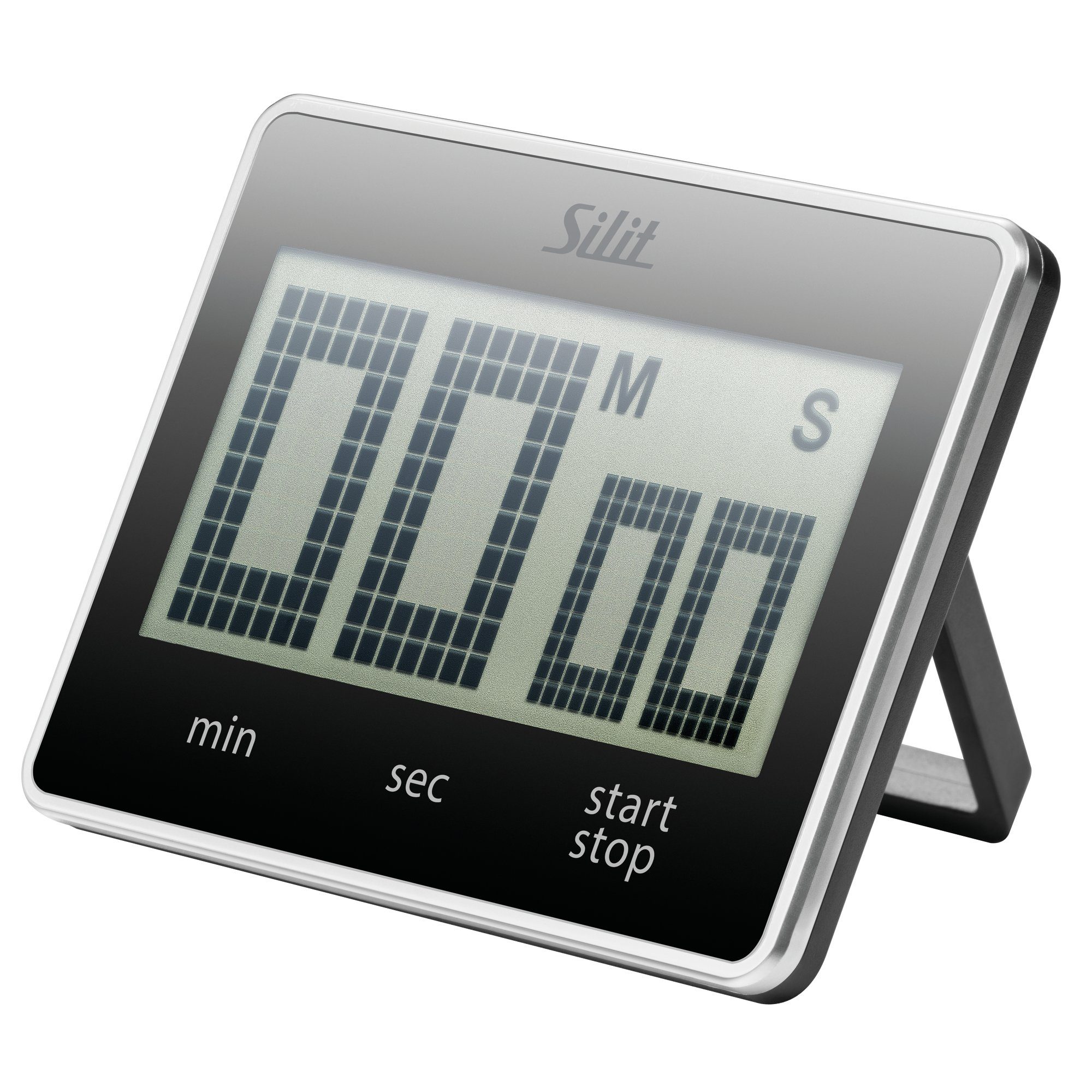 Silit Eieruhr (Attimo schwarz, 1-St., 1x Kurzzeitmesser digital (9 x 7 cm) inkl. 2 Batterien AAA 1,5V)