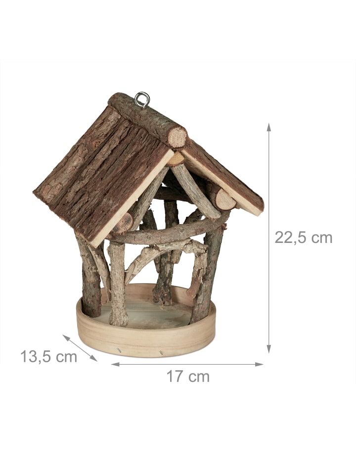 relaxdays Vogelfutterhaus in Natur günstig kaufen onesize