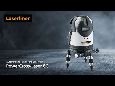 „Laserliner 032.090L PowerCross-Laser 8 G“ profesionalus kryžminių linijų lazeris, žalias – 8 lazerio linijos ir svambalo funkcija, L dėžutėje