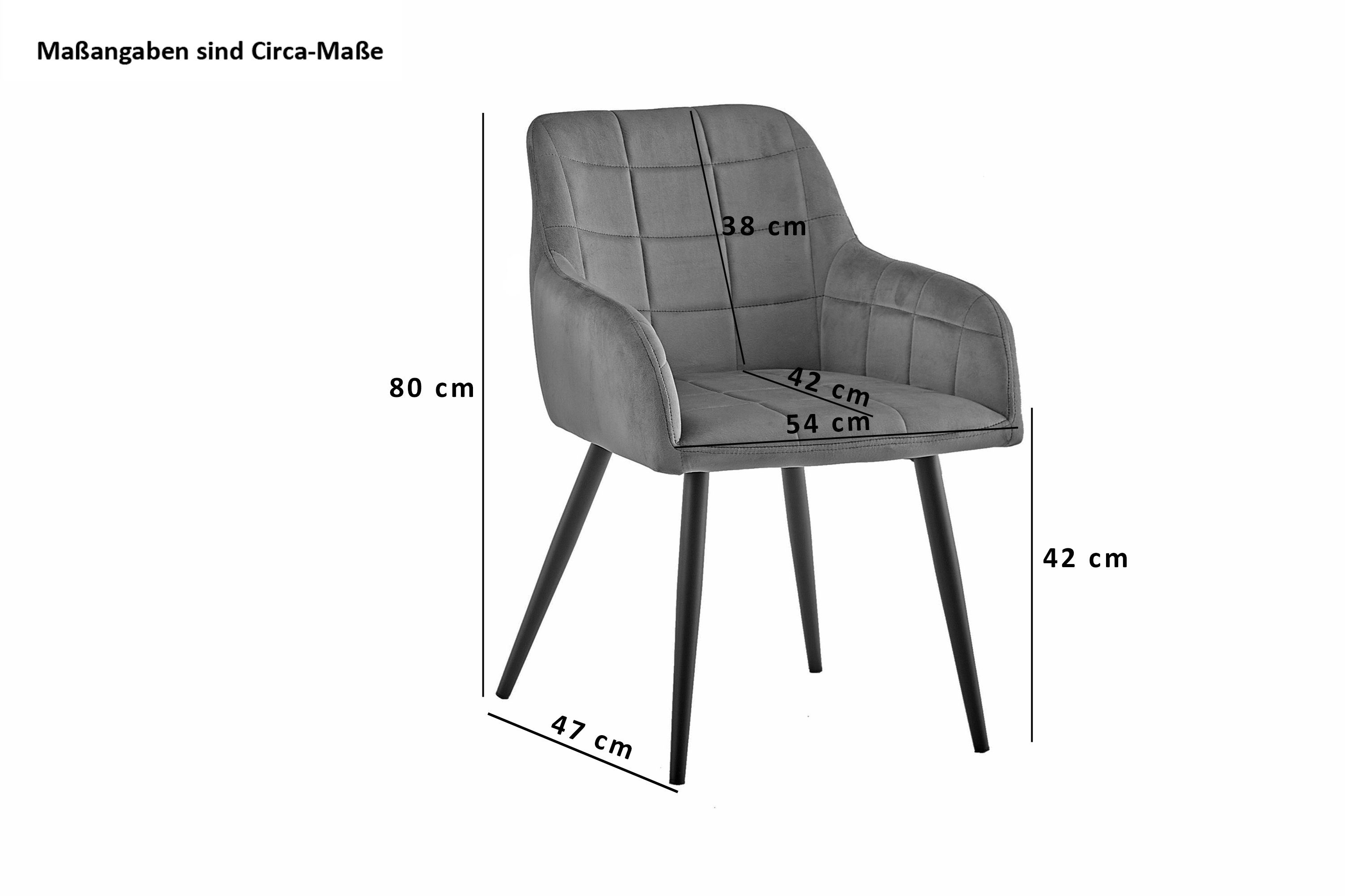Junado® Schalenstuhl Lars, Moderner Polsterstuhl mit ergonomischer Sitzschale