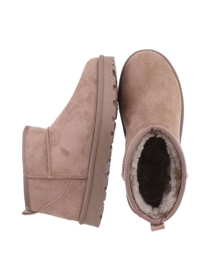 Ital-Design Stiefelette in Hellbraun günstig kaufen