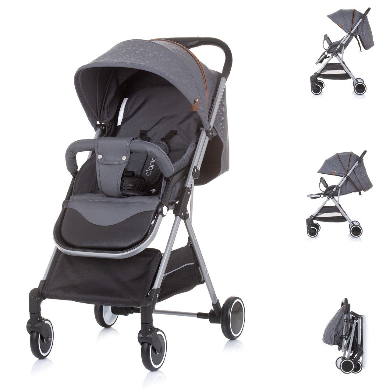Chipolino Kinder-Buggy Kinderwagen Buggy Clarice, Rückenlehne verstellbar klappbar Sonnendach