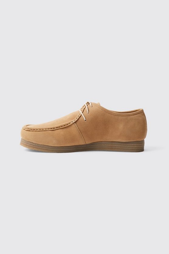 Geschnürte Schuhe aus Wildlederimitat