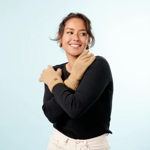 Brown Fleece Moscow Mule Gloves