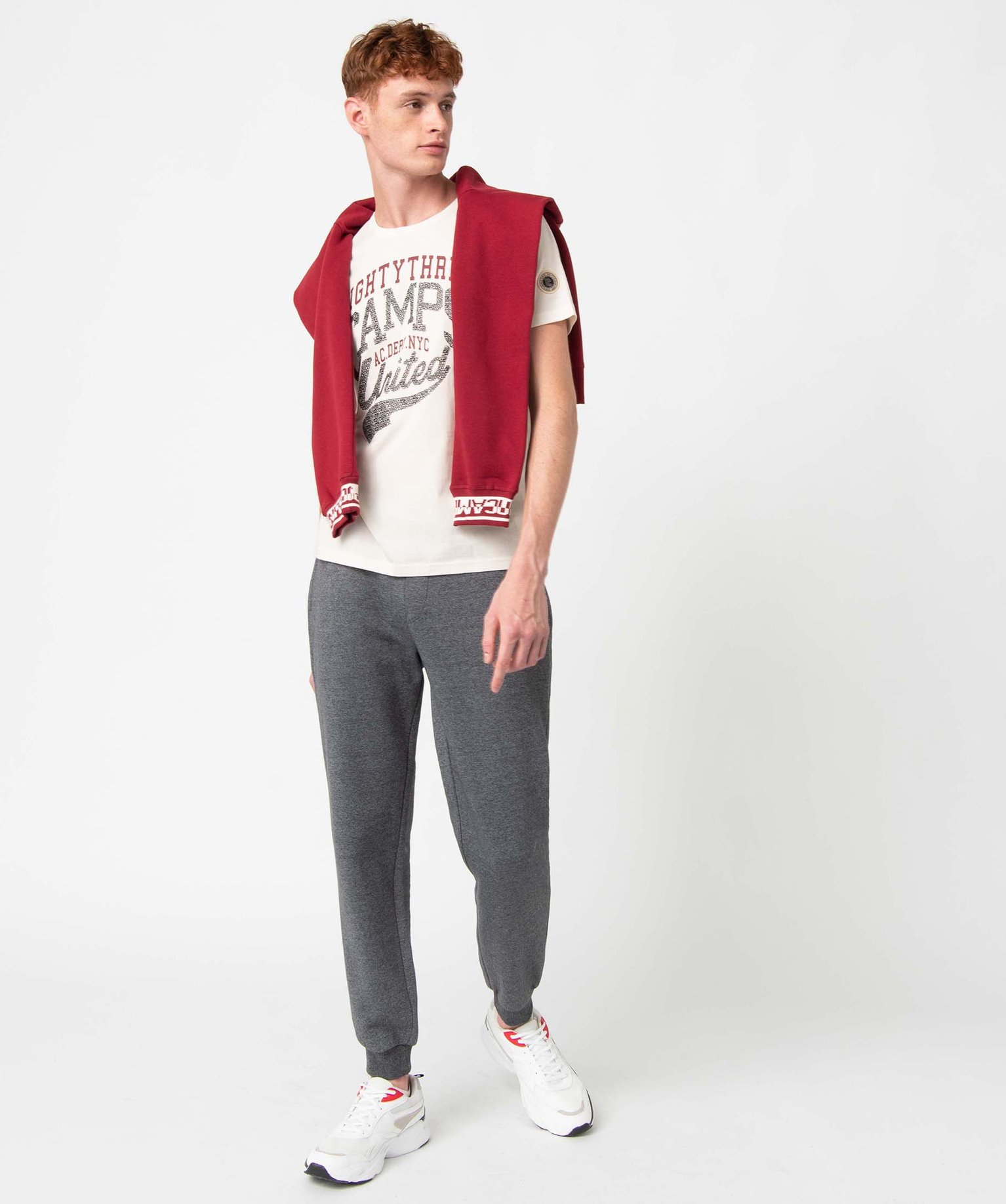 Tee-shirt homme avec inscription XXL – Camps United blanc | GEMO