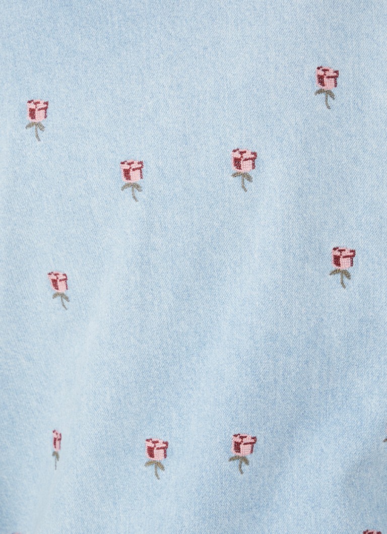 Jachetă din denim cu broderie florală Farm Rio Rose