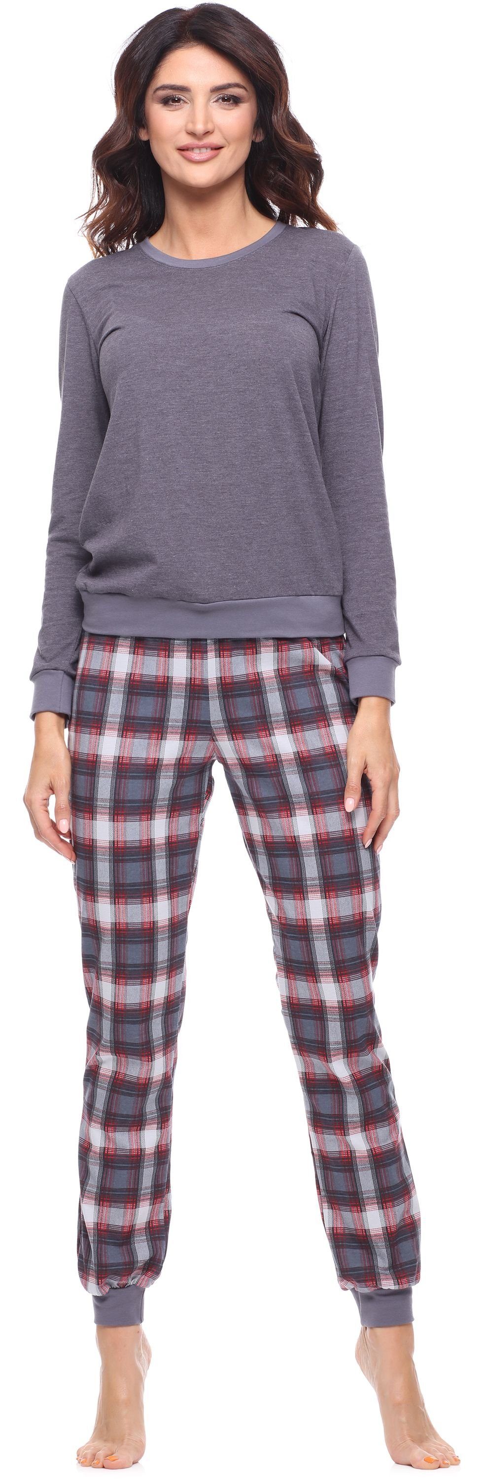 Merry Style Schlafanzug Damen Schlafanzug Zweiteiler Pyjama lang bunt mit Muster MS10-268