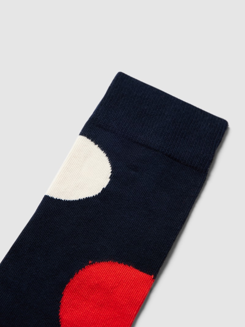 Socken mit grafischem Muster Modell 'Jumbo Dot' in dunkelblau