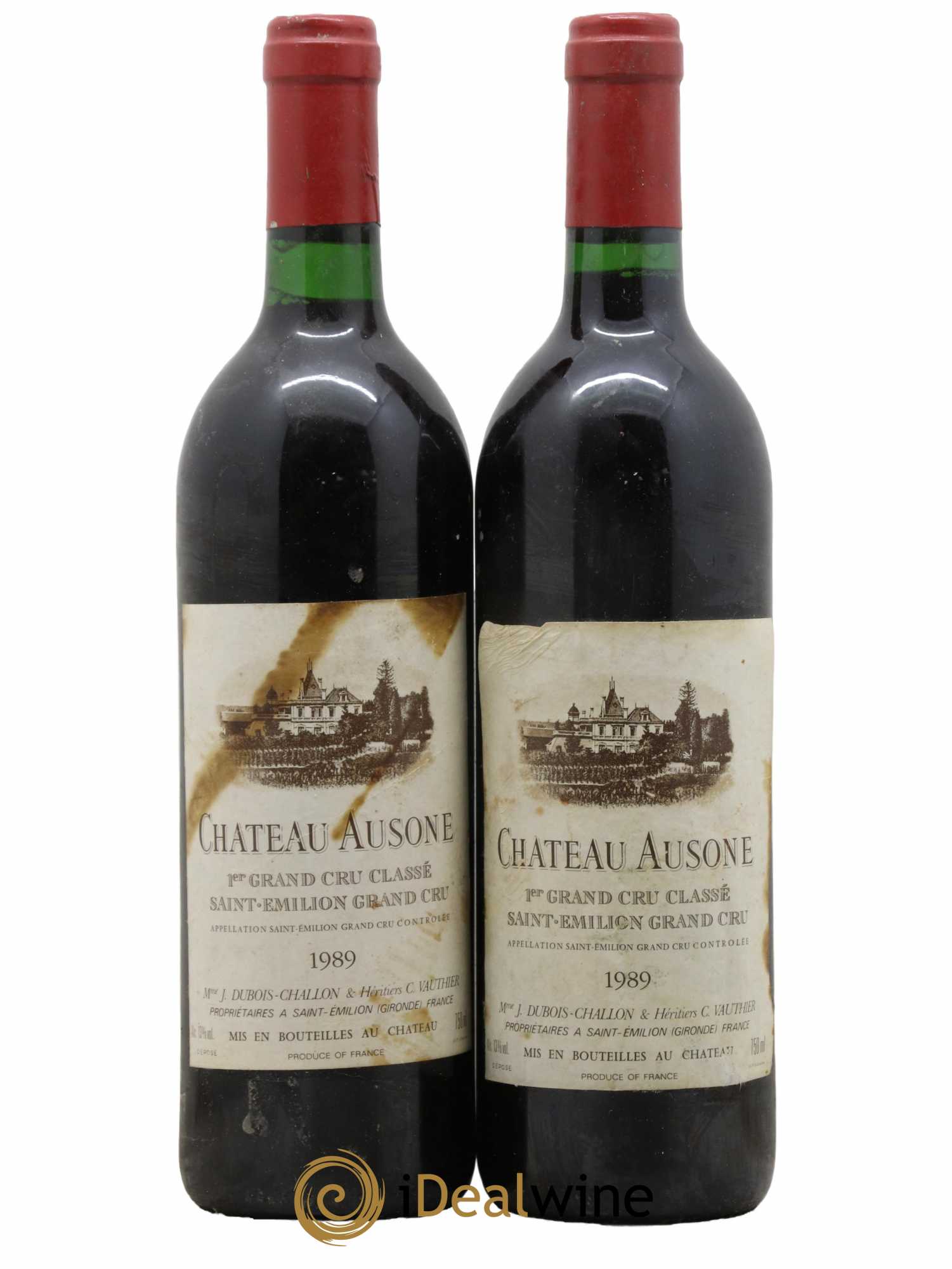 Château Ausone 1er Grand Cru Classé A  1989 - Lot de 2 Bouteilles