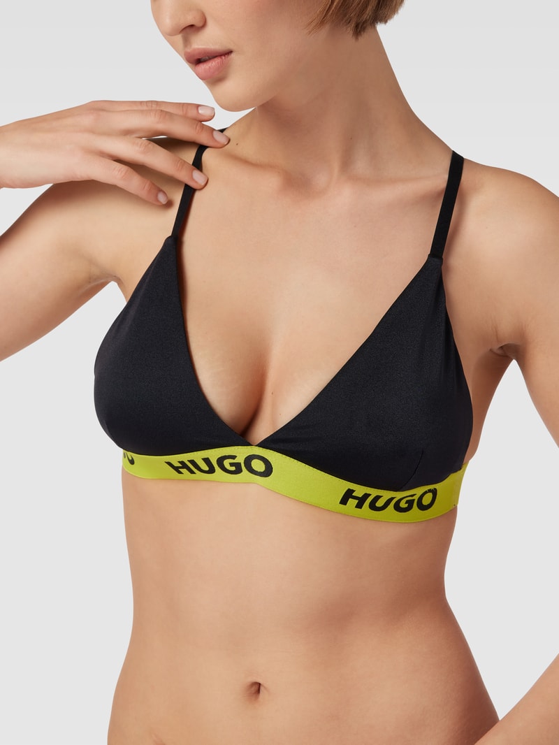 Bustier mit Logo-Bund Modell 'SPORTY' in schwarz
