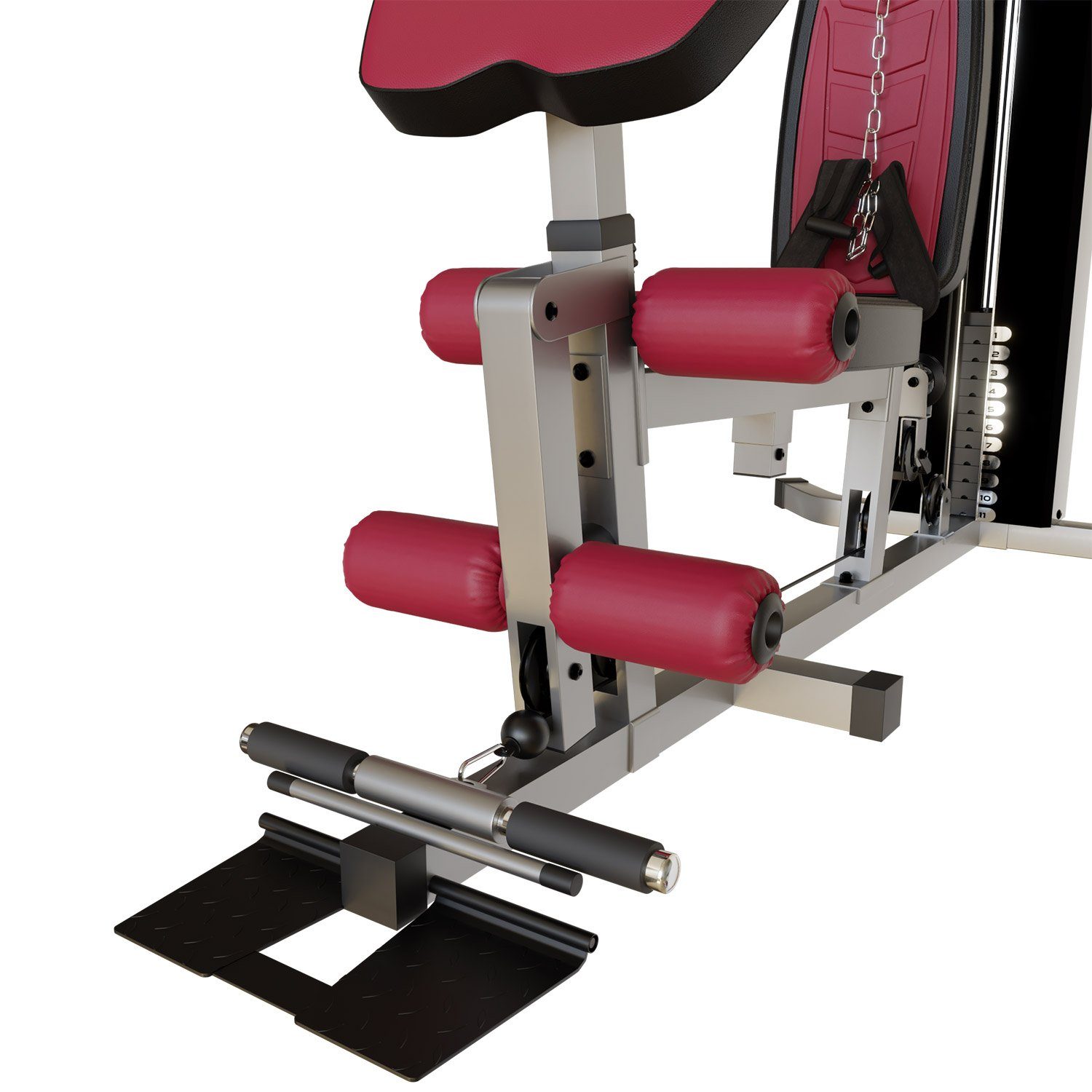 Sportstech Kraftstation HGX100, 12 Gewichtsblöcke, Integrierte Klimmzugstange