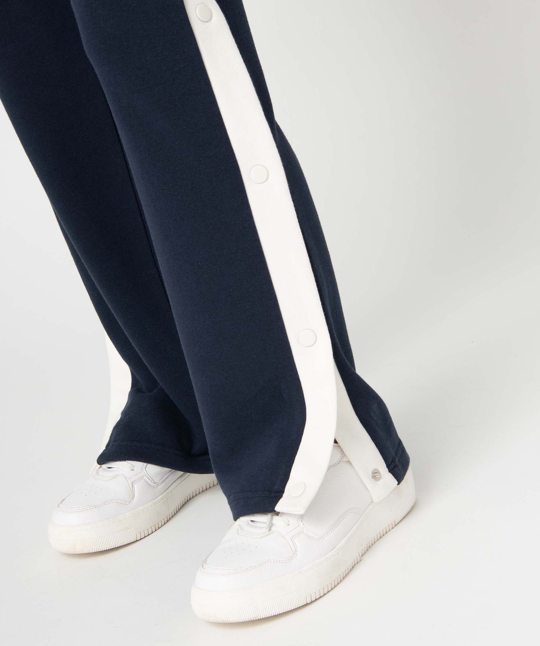 Pantalon de jogging femme avec pressions sur les ctés –... bleu | GEMO