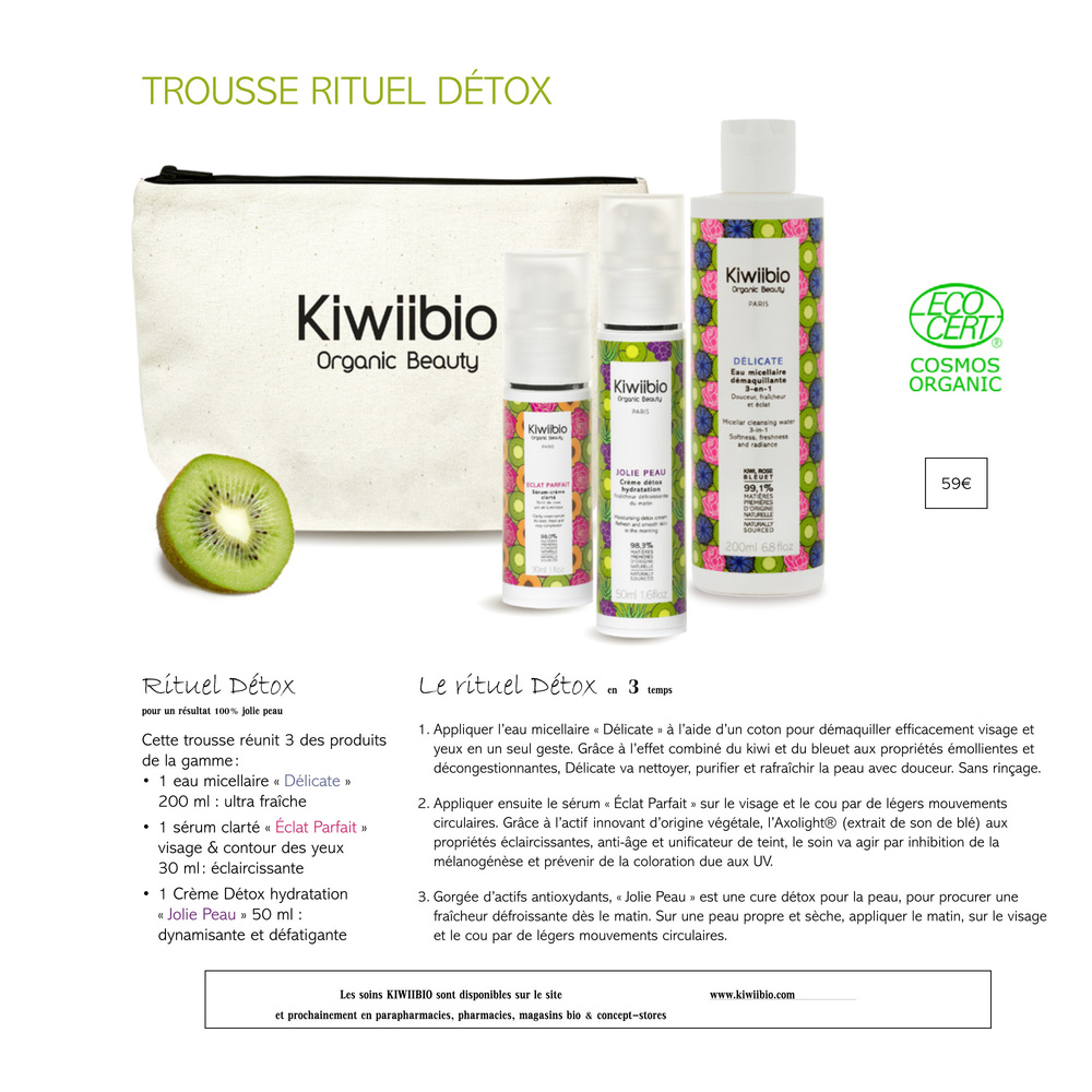 Kiwiibio TROUSSE DETOX Un rituel beauté pour une peau éclatante