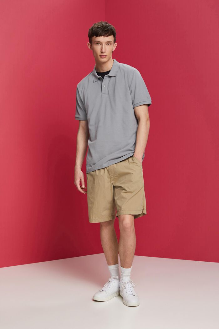 Slim-Fit-Poloshirt aus Baumwoll-Piqué
