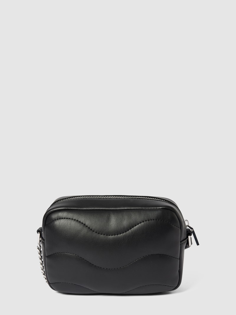 Handtasche mit Steppnähten Modell 'Lizzie' in schwarz