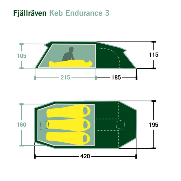 KEB ENDURANCE 3 - Tunnelzelt