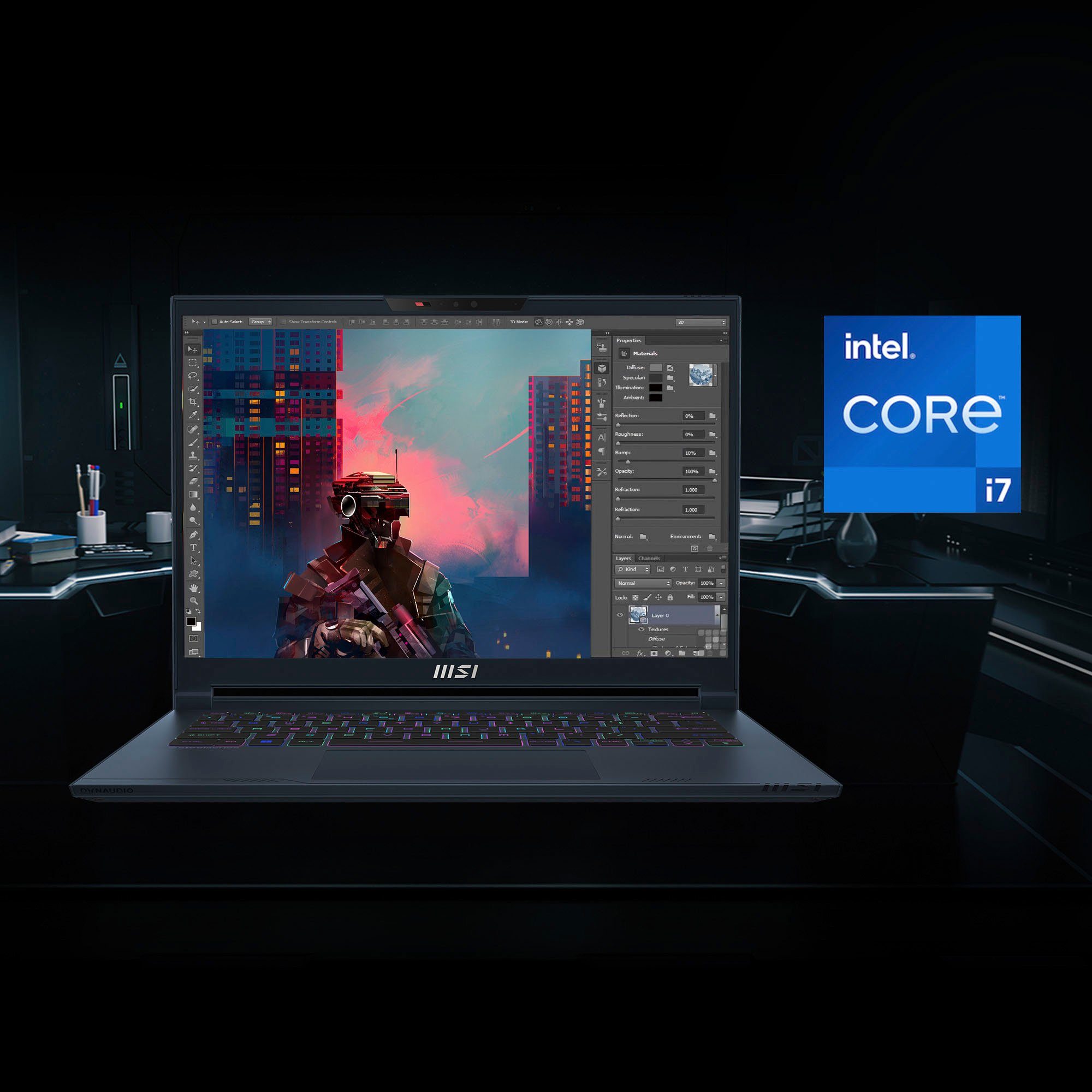 MSI Stealth 14 Studio A13VE-029 Gaming-Notebook (35,7 cm/14 Zoll, Intel Core i7 13700H, GeForce RTX 4050, 1000 GB SSD)
