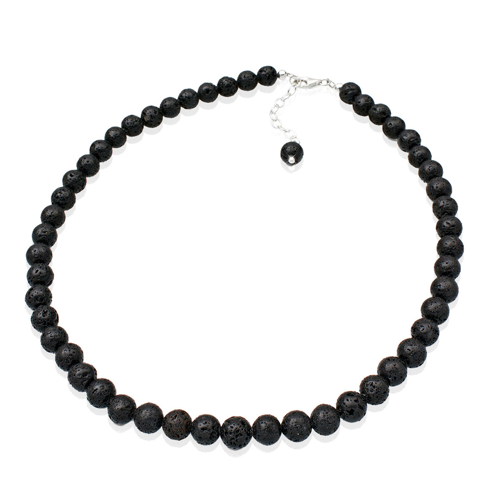 Elli Elli Collier Lava Perlen 925 Sterling Silber collier