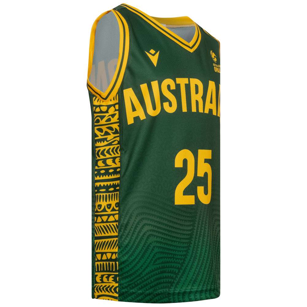 Australien Basketball macron Indigenous Kinder Trikot grün