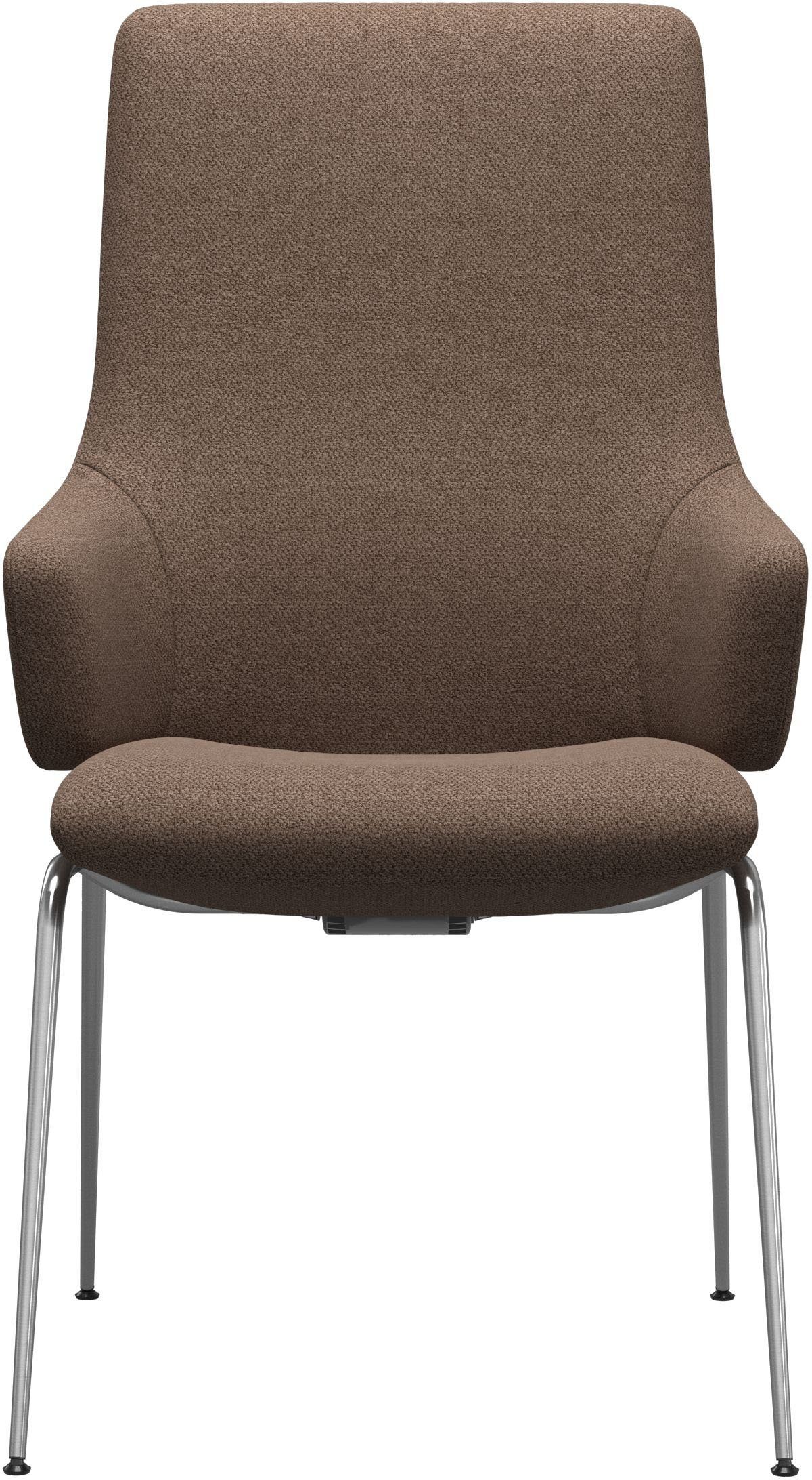 Stressless® Polsterstuhl Laurel, High Back mit Armlehne, Größe L, mit Beinen aus Stahl in Chrom