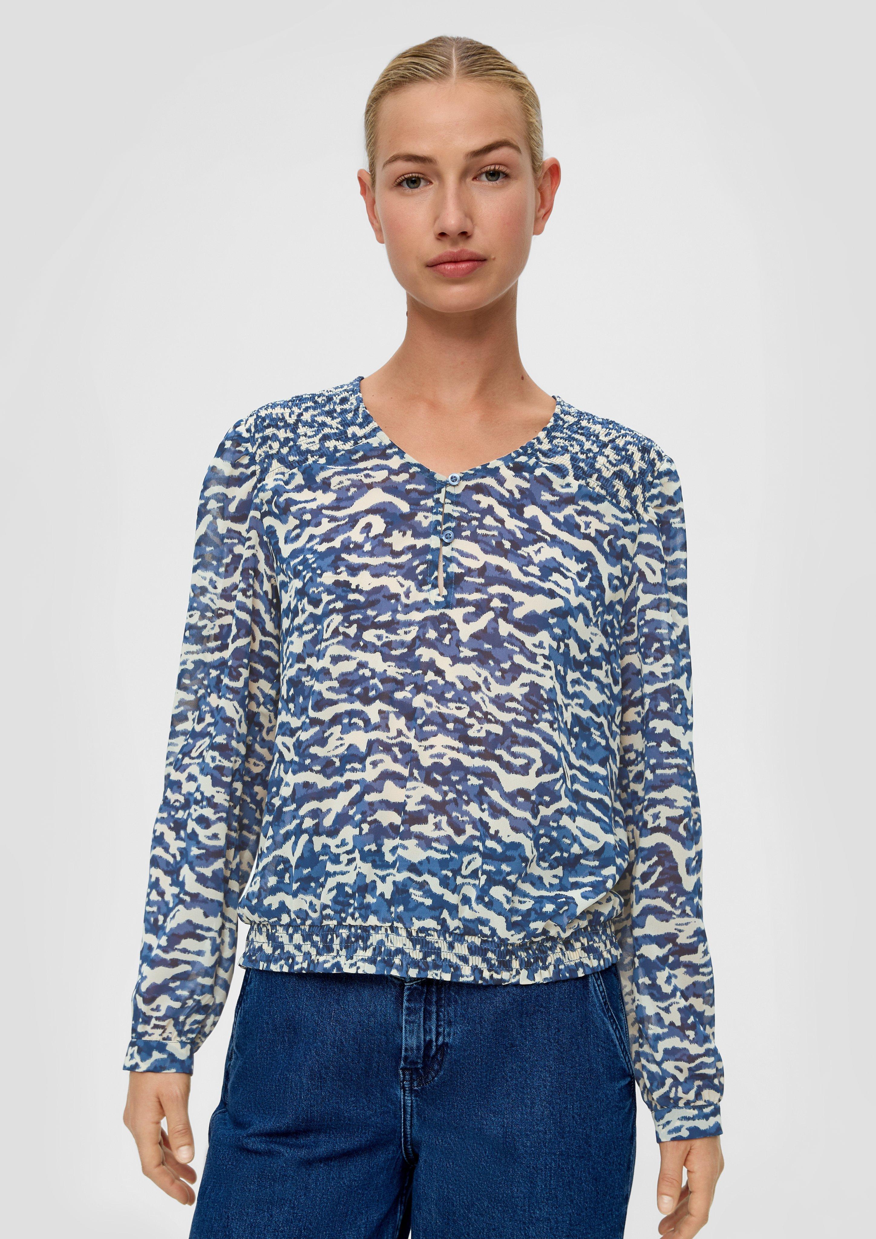 Chiffonbluse mit Allover-Print  2135658-57A1