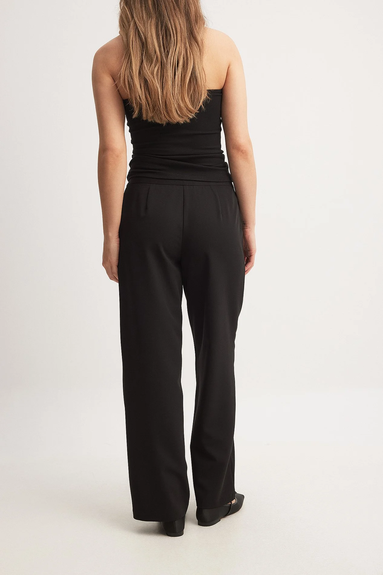 Gerade Anzughose mit niedriger Taille