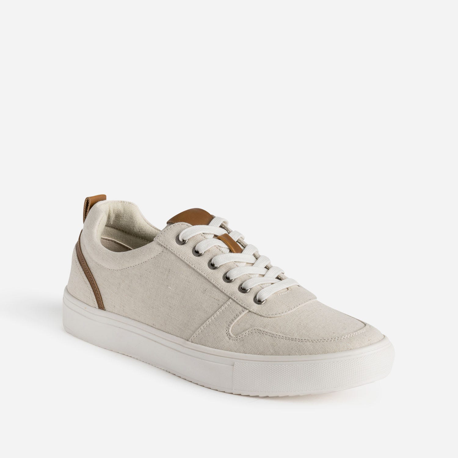 Tennis beige chiné en textile