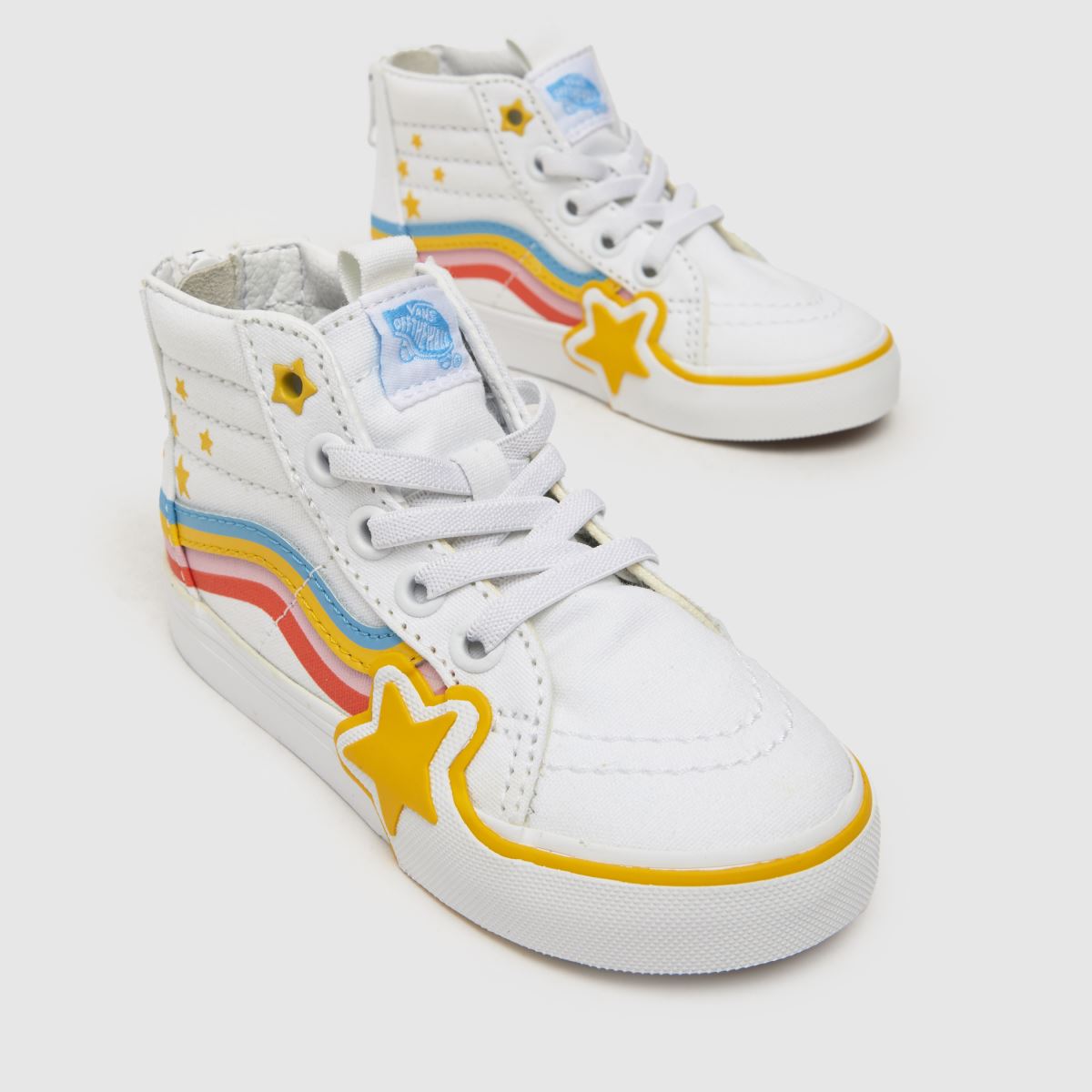 Vans fehér SK8-Hi cipzáras szivárványszínű kisgyermek cipők
