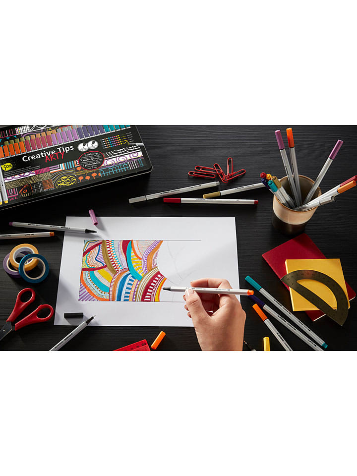 STABILO 10er-Set: Multi-Liner ''STABILO Creative Tips ARTY'' in Schwarz - 2 x 5 Stück günstig kaufen onesize