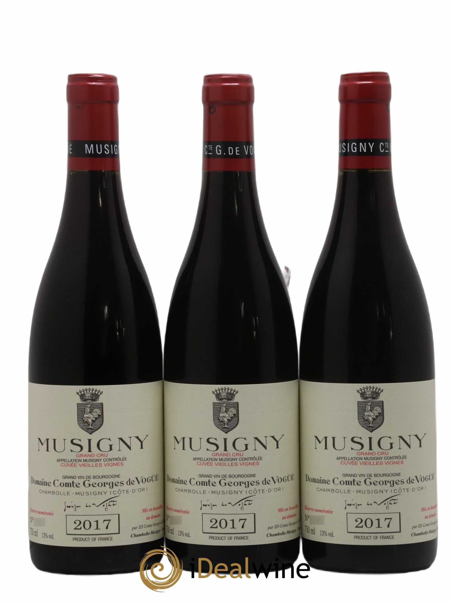 Musigny Grand Cru Cuvée Vieilles Vignes Comte Georges de Vogüé  2017 - Lot de 3 Bouteilles