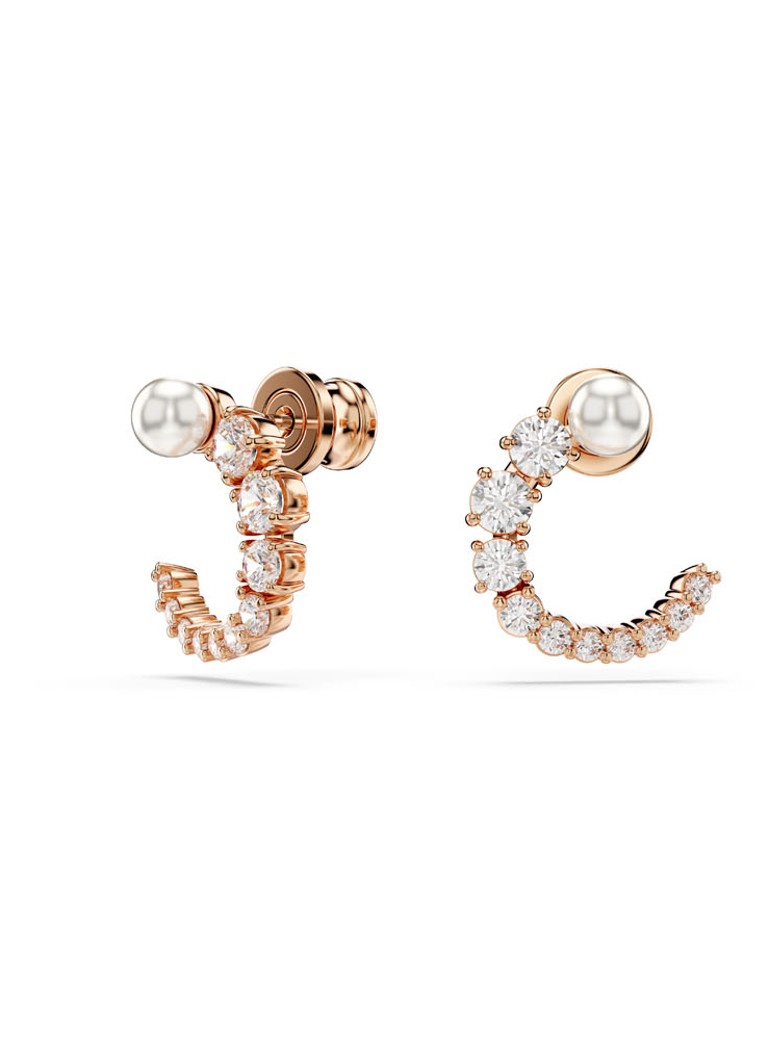 Swarovski Matrix stud earrings with crystal