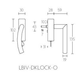 Formani 1503D106NMXX1 BASICS LB4-19-DKLOCK-O okretno-nagibni okov s mogućnošću zaključavanja za desničare, mat crni