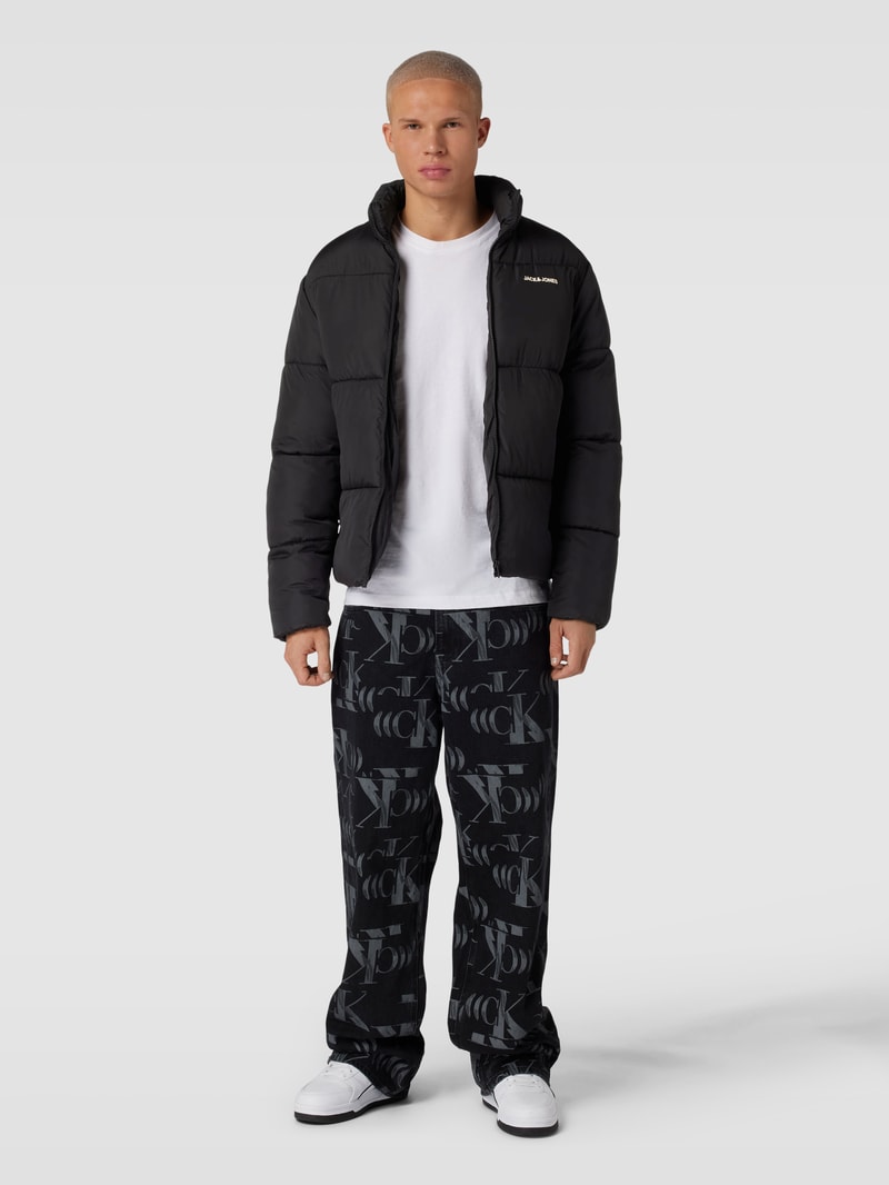 Steppjacke in unifarbenem Design Modell 'MAX' in schwarz