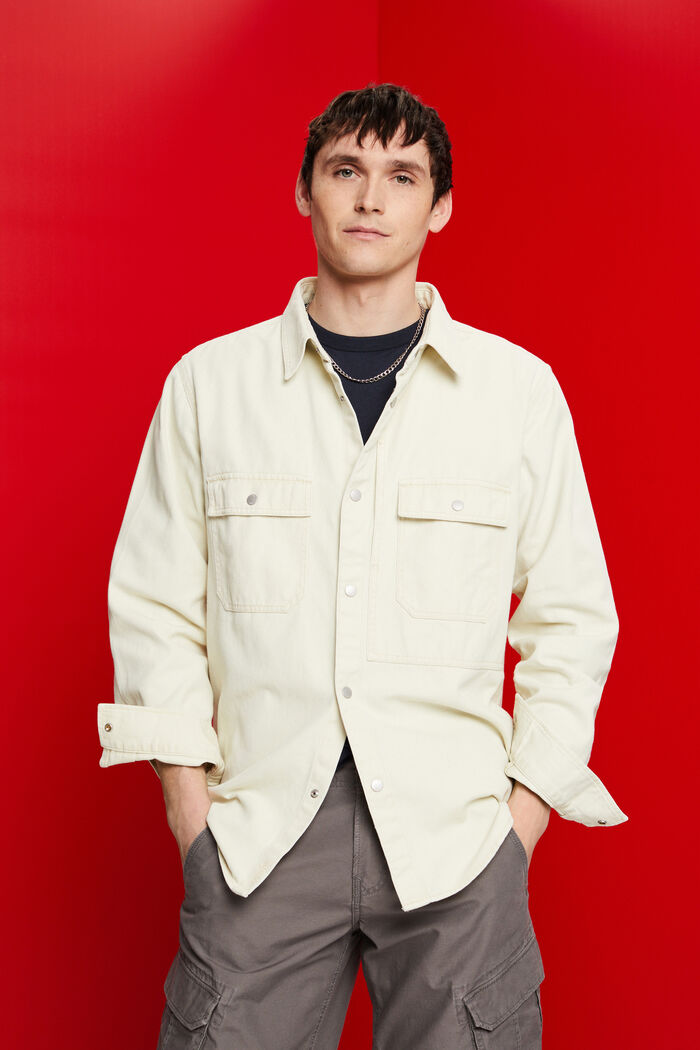 Twill-Overshirt, 100 % Baumwolle