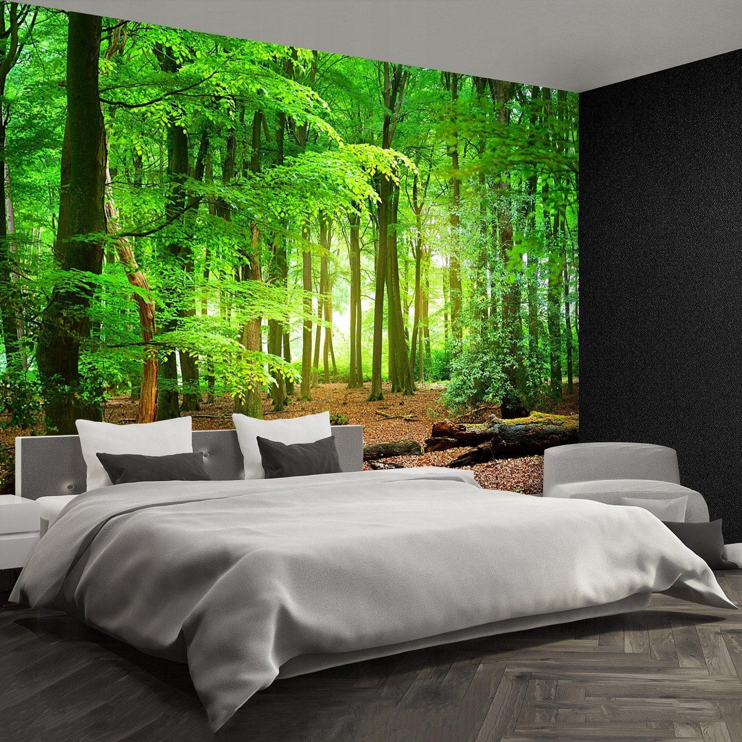 Tulup Fototapete Fototapete Vliestapete XXL Wand Modern Tapete Wohnzimmer - Wald, botanisch