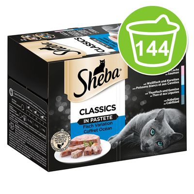 Sparpaket Sheba Varietäten Schälchen 144 x 85 g