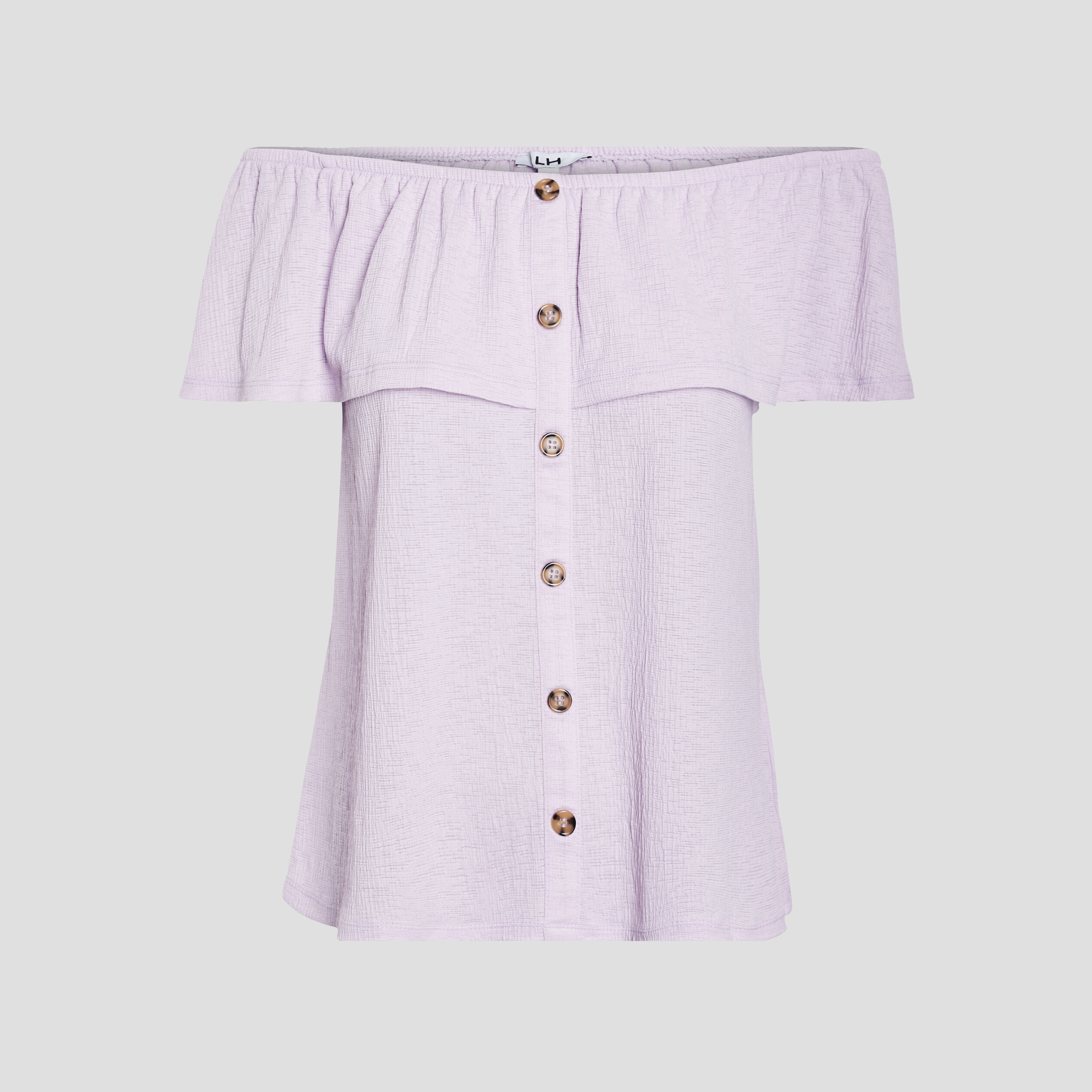 T-shirt col bardot manches courtes parme femme | La Halle