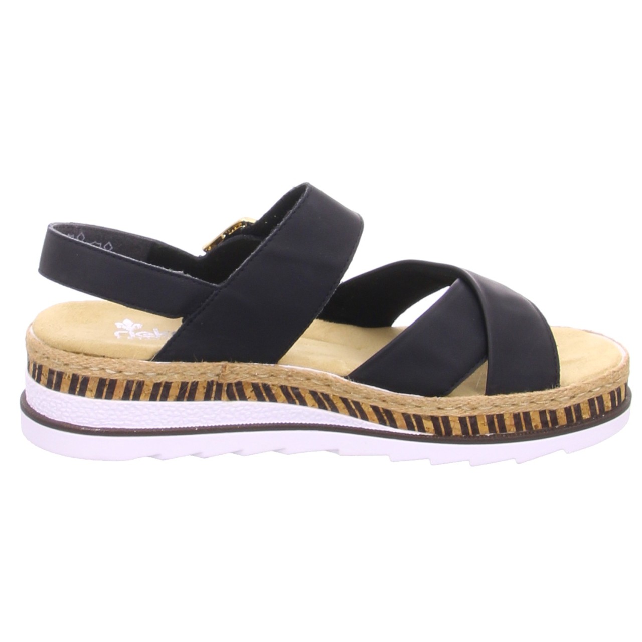 RIEKER Klassische Sandalen schwarz