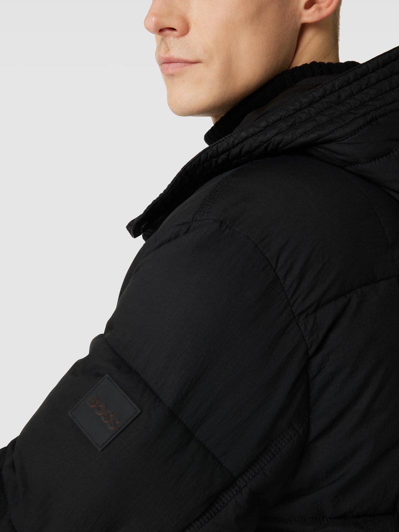 Jacke mit Label-Details Modell 'OTRIKA' in schwarz