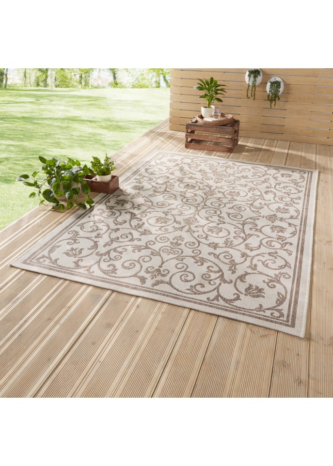 In-und Outdoor Teppich mit Ornamentmusterung