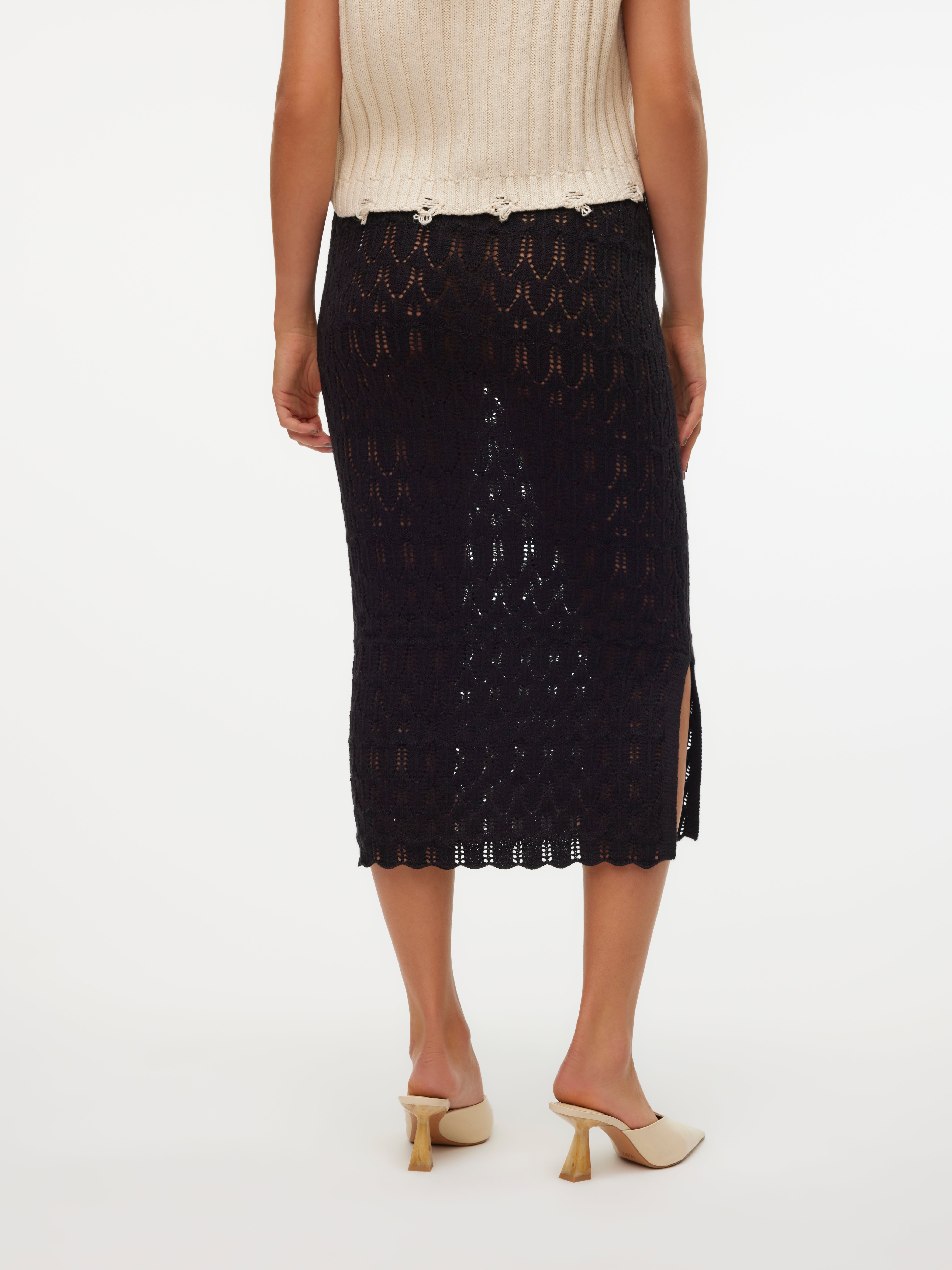VMFABIENNE Hohe Taille Langer Rock