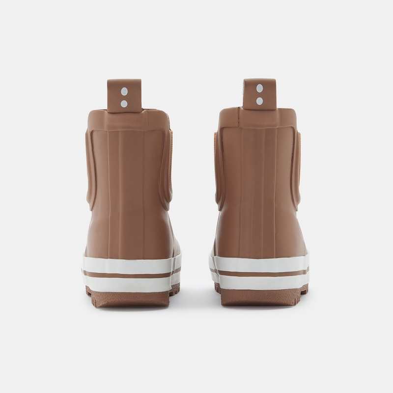 Bottes de pluie fourrées beige bébé fille